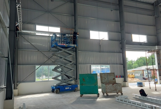 Thi công thang máng cáp nhà xưởng KCN Hố Nai 3